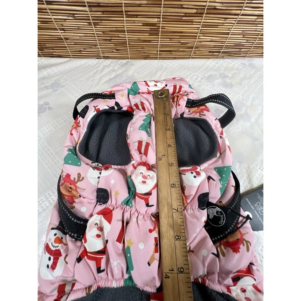 Dog Coat Winter Christmas Themed  Size Medium‎ Pink